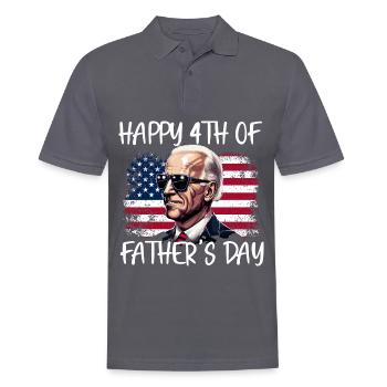 Joe Biden Joyeux 4e jour de la fête des pères - Polo Homme - charbon - Devant - Nico (186cm)