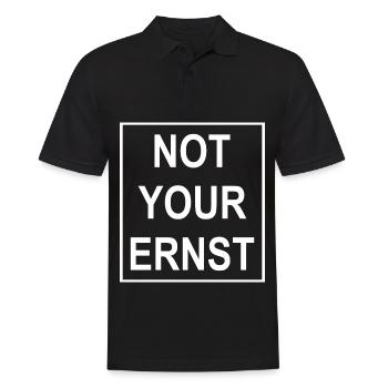 Not Your Ernst - Männer Poloshirt - Schwarz - Vorne - Kai (181cm)