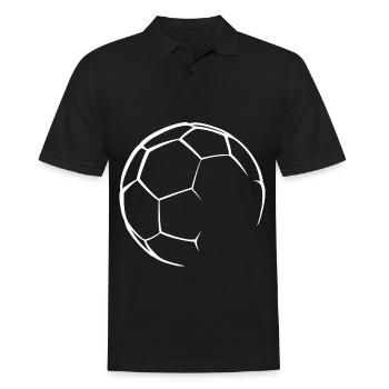 Fußball Silhouette - Männer Poloshirt - Schwarz - Vorne - Kai (181cm)