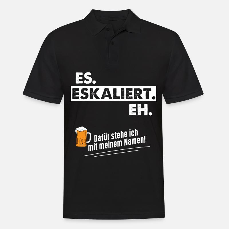 Es Eskaliert Eh - Männer Poloshirt - Schwarz