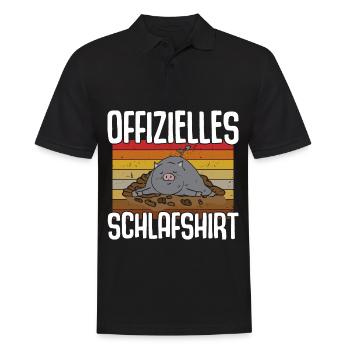 Offizielles Schlafshirt - Männer Poloshirt - Schwarz - Vorne - Kai (181cm)