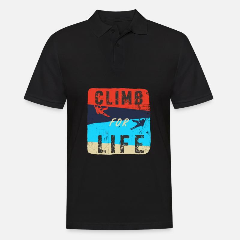 Klettern - Männer Poloshirt - Schwarz