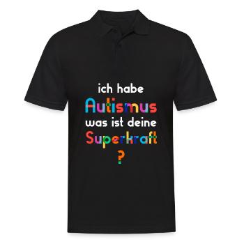 Autismus Autist - Männer Poloshirt - Schwarz - Vorne - Kai (181cm)