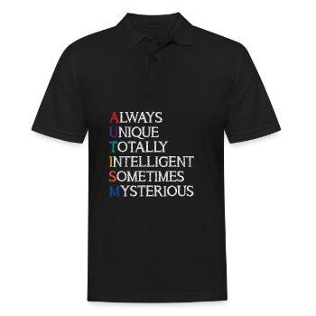 Autisme Autisme Autiste - Polo Homme - noir - Devant - Kai (181cm)