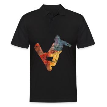 Snowboarden Snowboarder - Männer Poloshirt - Schwarz - Vorne - Kai (181cm)