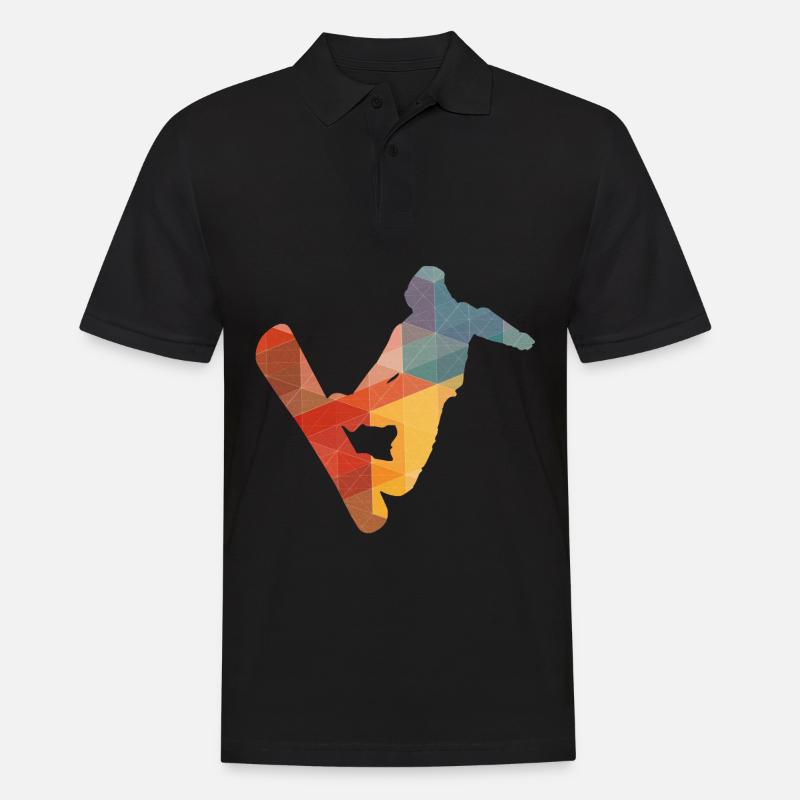 Snowboarden Snowboarder - Männer Poloshirt - Schwarz