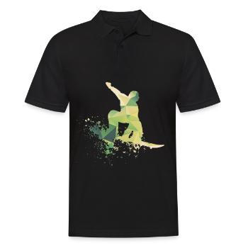 Snowboarden Snowboarder - Männer Poloshirt - Schwarz - Vorne - Kai (181cm)