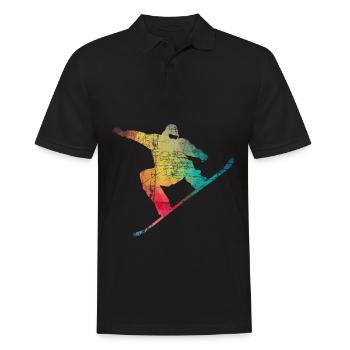 Snowboarder Snowboard - Männer Poloshirt - Schwarz - Vorne - Kai (181cm)