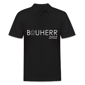 Bauherr 2022 | Hauskauf | Eigenheim | Umzug - Männer Poloshirt - Schwarz - Vorne - Kai (181cm)