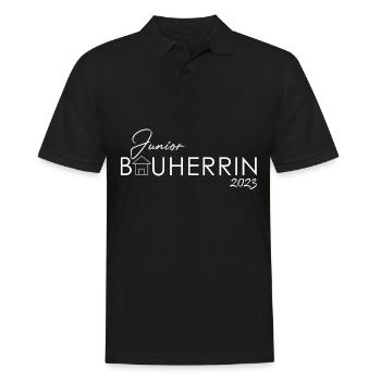 Junior Kind Bauherrin 2023 | Hauskauf Eigenheim - Männer Poloshirt - Schwarz - Vorne - Kai (181cm)
