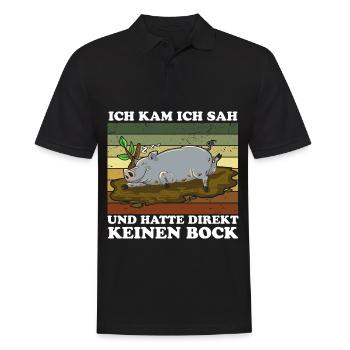 Je suis venu, j’ai vu et je n’en ai pas eu envie tout de suite - Polo Homme - noir - Devant - Kai (181cm)