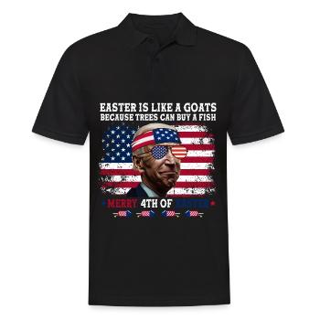 Joe Biden Merry 4th Of Easter - Männer Poloshirt - Schwarz - Vorne - Kai (181cm)