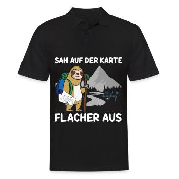 Looked flatter on the map Sloth - Men's Polo Shirt - black - Front - Kai (181cm)