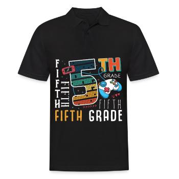 5. Klasse Gaming Schulkind - Männer Poloshirt - Schwarz - Vorne - Kai (181cm)