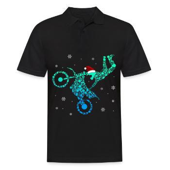 Noël Motocross - Polo Homme - noir - Devant - Kai (181cm)