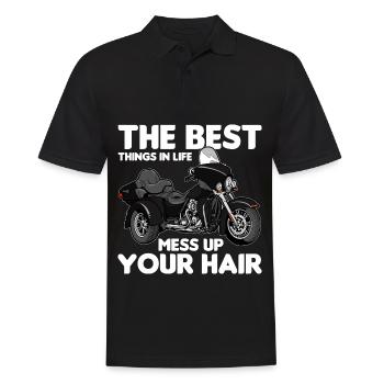 Trike Echte Männer - Triker Trikes Motorrad - Männer Poloshirt - Schwarz - Vorne - Kai (181cm)