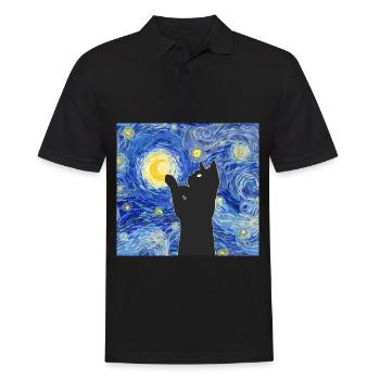 Vincent Van Gogh Chat - Polo Homme - noir - Devant - Kai (181cm)