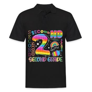2nd grade Pop It school child - Men's Polo Shirt - black - Front - Kai (181cm)