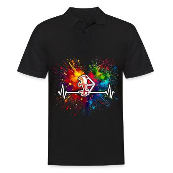 Bogenschießen Herzschlag - Männer Poloshirt - Schwarz - Vorne - Kai (181cm)