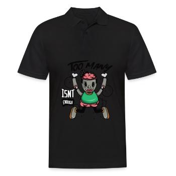 Hallo! Erhalten Sie dieses einzigartige - Männer Poloshirt - Schwarz - Vorne - Kai (181cm)