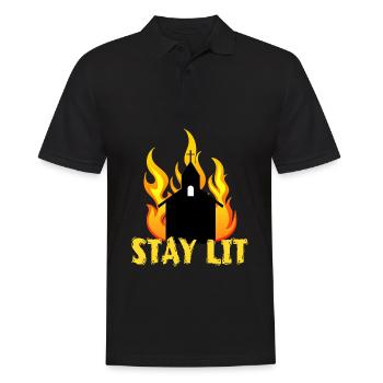 Un teeshirt unique pour personnes étonnantes " - Polo Homme - noir - Devant - Kai (181cm)