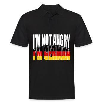 A German Tee For Germans Saying"I'm Not Angry I'm - Men's Polo Shirt - black - Front - Kai (181cm)