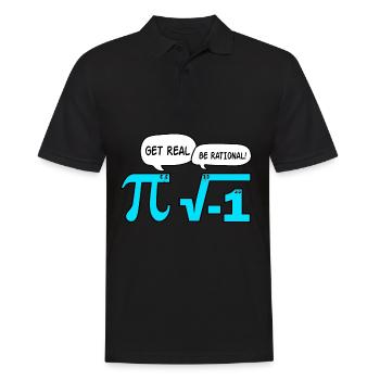 Ein wirkliches TStück für mathematische Sie sagen - Männer Poloshirt - Schwarz - Vorne - Kai (181cm)