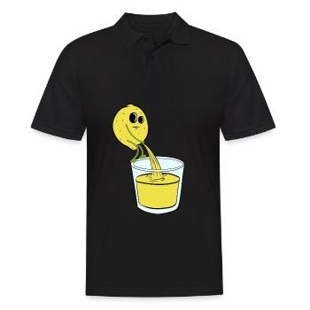 Lemonade Pees Lemonade Design simple et parfait - Polo Homme - noir - Devant - Kai (181cm)