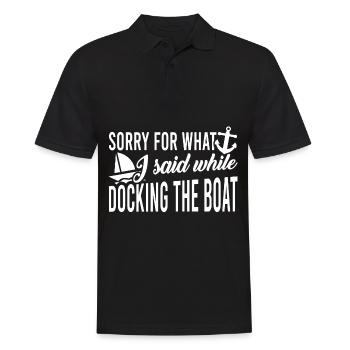 Tshirt "Je suis désolé pour Qhat, ditil en - Polo Homme - noir - Devant - Kai (181cm)