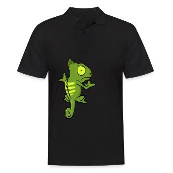 Mignon Iguane Vert Pet Lézard Reptile - Polo Homme - noir - Devant - Kai (181cm)
