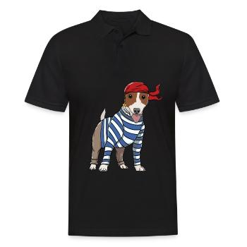 Zertifizierter Hundeliebhaber? Ist hier ein - Männer Poloshirt - Schwarz - Vorne - Kai (181cm)