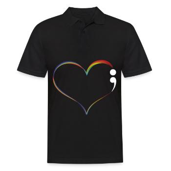 Teeshirt Cadeaux Art Coeur de pointvirgule Art - Polo Homme - noir - Devant - Kai (181cm)