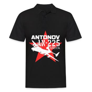Antonov An225 Mriya TShirt Design Luftbrücke - Männer Poloshirt - Schwarz - Vorne - Kai (181cm)