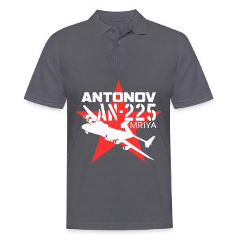 Antonov An225 Mriya Tshirt Design Airlift - Polo Homme - charbon - Devant - Nico (186cm)
