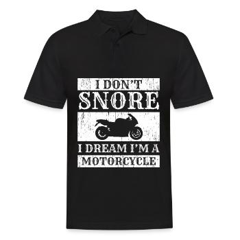 "Ich schnarche nicht, ich träume, ich bin ein - Männer Poloshirt - Schwarz - Vorne - Kai (181cm)
