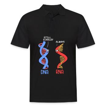 WissenschaftsShirt für die Wissenschaftler, die " - Männer Poloshirt - Schwarz - Vorne - Kai (181cm)