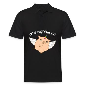 Tshirt cadeau de porc parfait avec une - Polo Homme - noir - Devant - Kai (181cm)