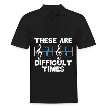 Simple Music Shirt For Musicians Musician "These - Men's Polo Shirt - black - Front - Kai (181cm)