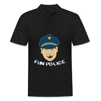 Fun Police For Police T-shirt Design Emergency - Polo Homme - noir - Devant - Kai (181cm)