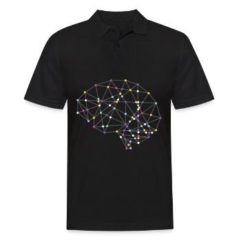 Tee-shirt intelligent pour les gens intelligents - Polo Homme - noir - Devant - Kai (181cm)