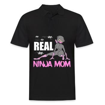 Real Ninja Mom Karate Martial Arts Fencer Ninja - Men's Polo Shirt - black - Front - Kai (181cm)