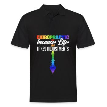 Spine Misalignment Treatment Adjust Medical - Men's Polo Shirt - black - Front - Kai (181cm)