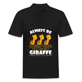 Tall Long-necked Animals Spots Collection Always - Men's Polo Shirt - black - Front - Kai (181cm)