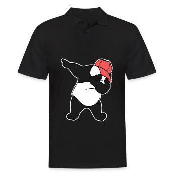 Niedlicher Panda Swagger Dabbing Dab Tee für Tier - Männer Poloshirt - Schwarz - Vorne - Kai (181cm)