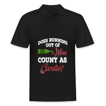 Zählt das Ausgehen von Wein als Cardio-T-Shirt - Männer Poloshirt - Schwarz - Vorne - Kai (181cm)