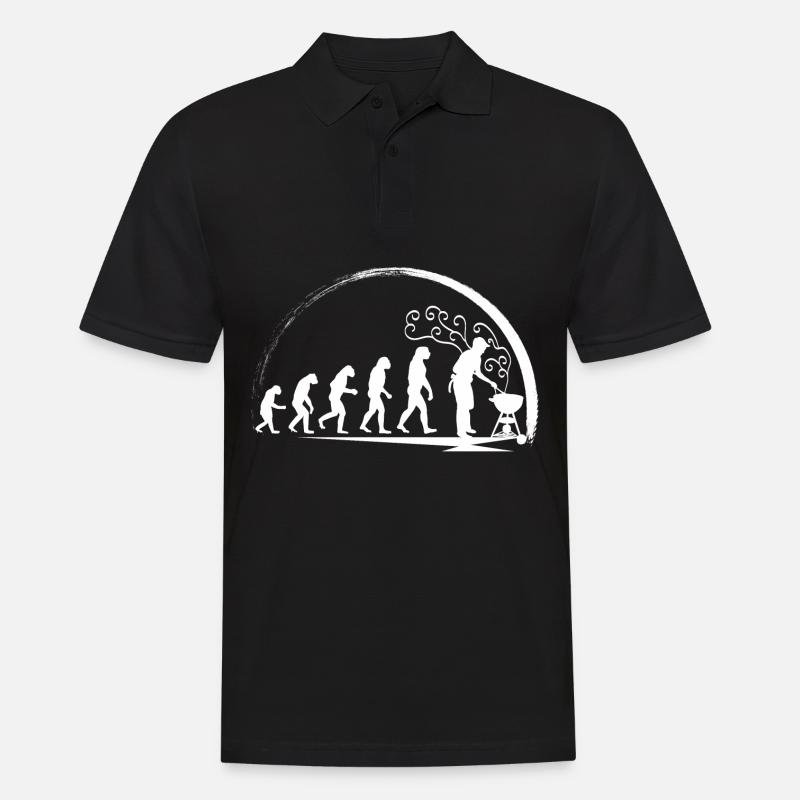 Evolution Grillfather Einzigartiges Grillshirt - Männer Poloshirt - Schwarz