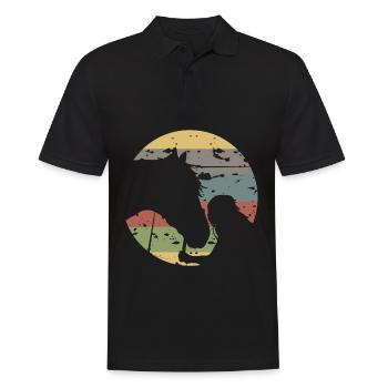 Das Leben ist besser mit Pferden Design Horsing Shirt - Männer Poloshirt - Schwarz - Vorne - Kai (181cm)