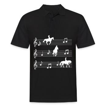 Music Life Is Better With Horses Design Horsing - Men's Polo Shirt - black - Front - Kai (181cm)