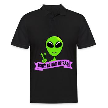 Ne soyez pas triste signe de paix Design T-shirt - Polo Homme - noir - Devant - Kai (181cm)