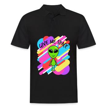 Donnez-moi de l'espace T-shirt coloré Design - Polo Homme - noir - Devant - Kai (181cm)
